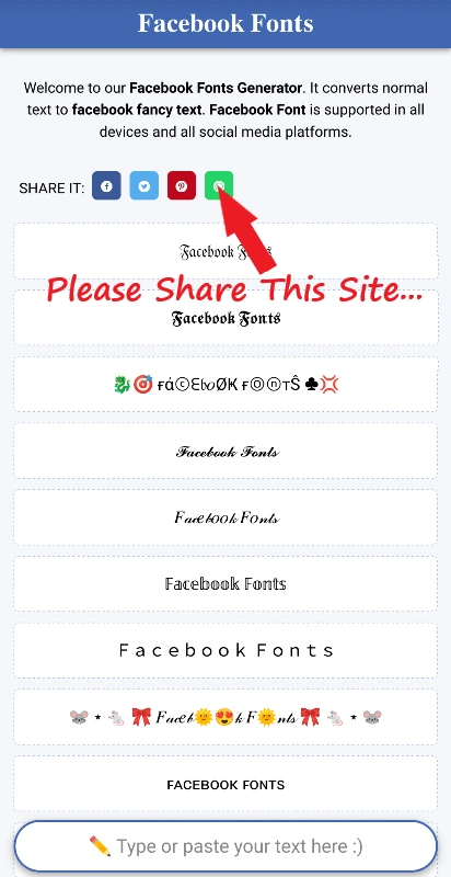 Acceptable Stylish Text converter for facebook